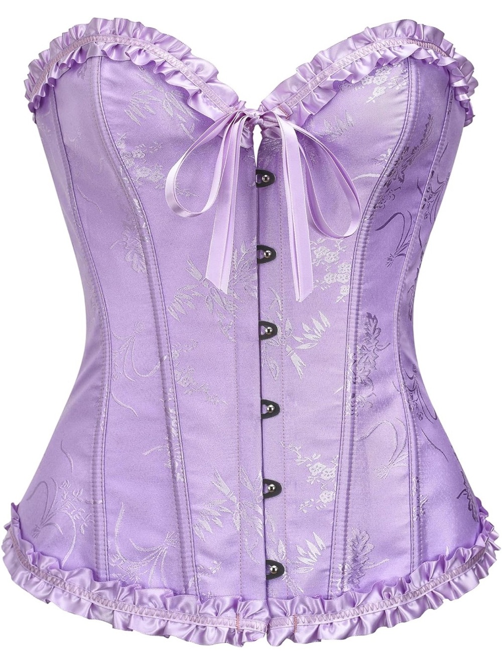 Corset Tops for Women Bustier Shapewear Lingerie Lace Waist Push Up lavender new